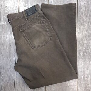 Arman Jeans Pants Mens 38x30 Brown Corduroy Regular Fit Straight Leg Mid Rise